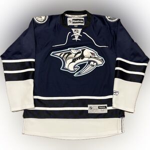 Nashville Predators Navy Blank Reebok NHL Hockey Jersey Size M